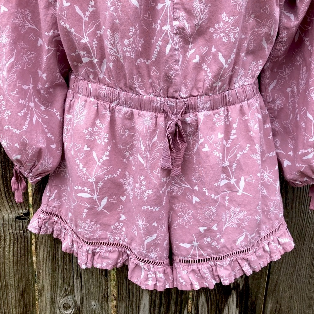New Victoria’s Secret Lightweight Off The Shoulder Romper lilac floral Medium - Picture 6 of 12
